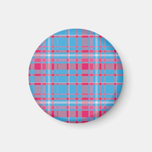 Tartan blue and red magnet