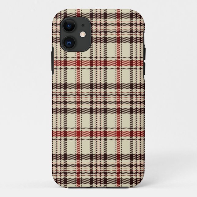 Tartan Brown   Case-Mate iPhone Case (Back)