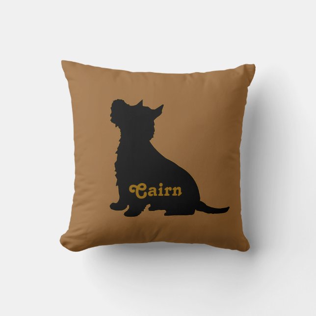 Tartan Cairn Terrier Pillow (Front)