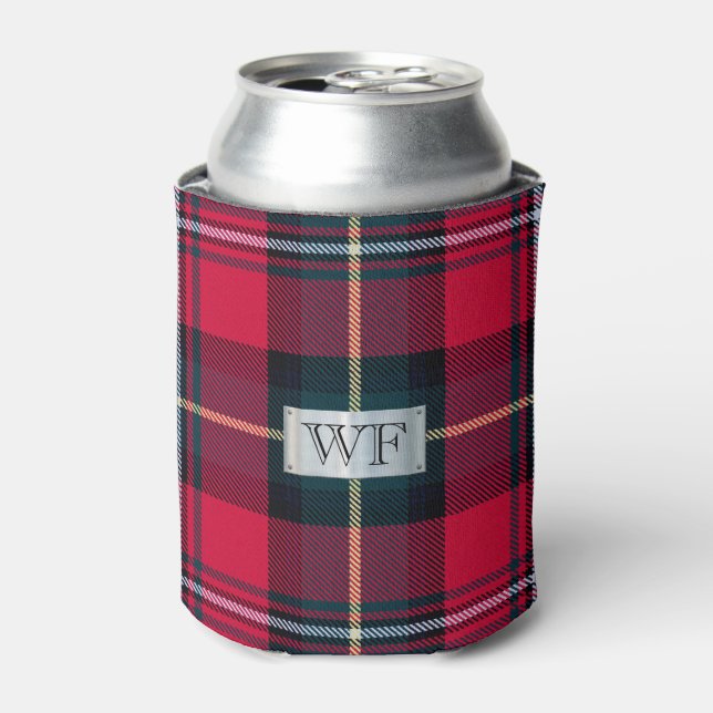 Tartan Can Cooler w/out your Initials (Can Front)