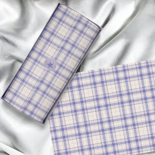 Tartan - Cement White-Dark Purple-Mauve Tissue Paper