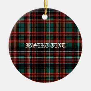 Tartan Ceramic Ornament