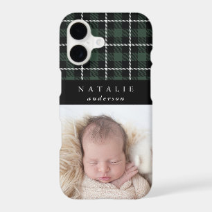 Tartan check personalised photo winter