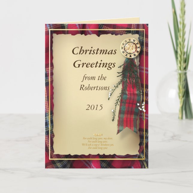 Tartan Christmas card (Front)