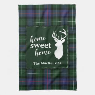 Tartan Christmas Clan MacKenzie Personalised Tea Towel