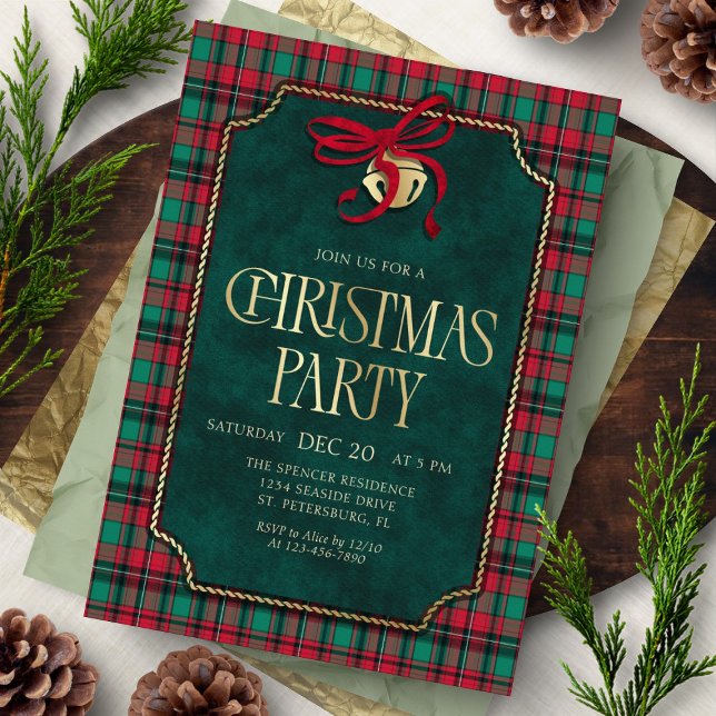 Tartan Christmas Party Invitation (Creator Uploaded)