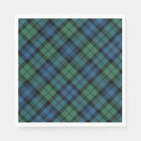 Tartan Clan Campbell Blue Green Chequered Pattern