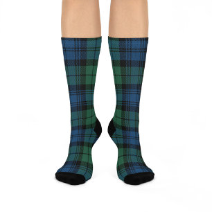 Tartan Clan Campbell Green Check Plaid Socks