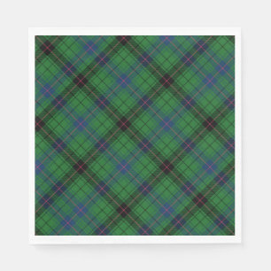 Tartan Clan Davidson Green Chequered Pattern Napkin