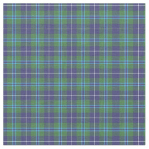 Tartan Clan Douglas Plaid Pattern Green Check Fabric