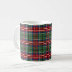 Tartan Clan MacCulloch Plaid Green Red Blue Check Coffee Mug