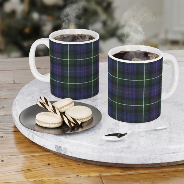 Tartan Clan MacKenzie Plaid Green Black Check Coffee Mug (Creator Uploaded)