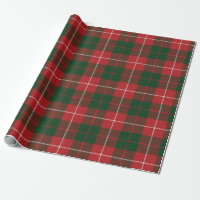 Tartan Clan MacKinnon Plaid Red Green Check