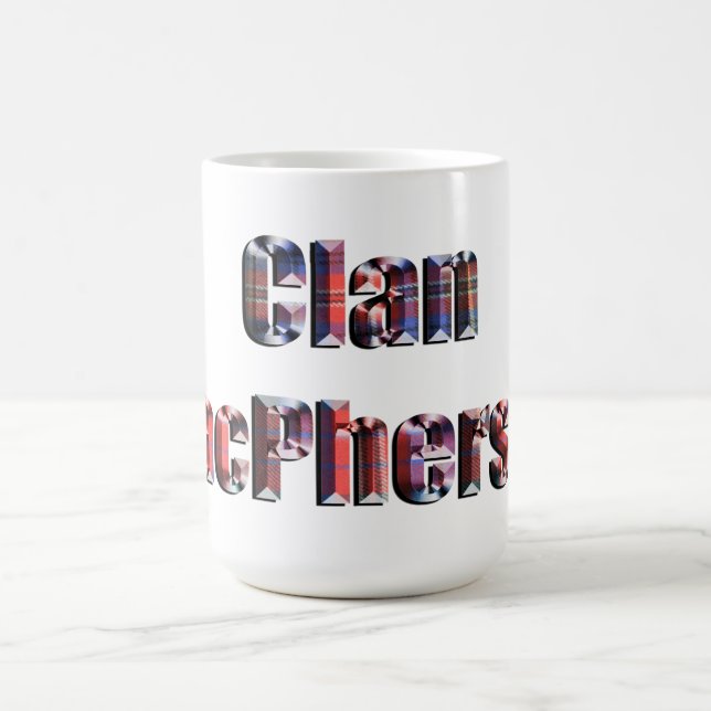 Tartan Clan Macpherson Name, Coffee Mug (Center)