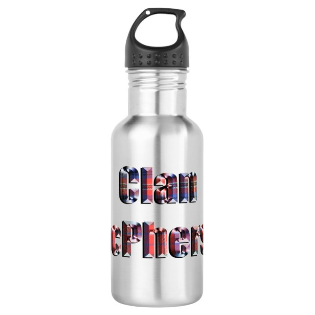 Tartan Clan MacPherson Name Logo, 710 Ml Water Bottle (Front)