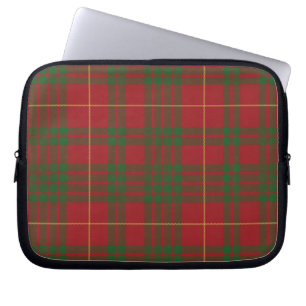 Tartan Clan MacTavish Plaid Red Green Chequered Laptop Sleeve