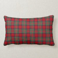 Tartan Clan Stewart Plaid Black Red Check Pattern