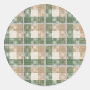 Tartan Classic Round Sticker
