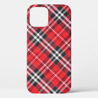 Tartan Cloth Pattern Top View iPhone 12 Case