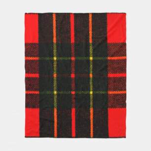 Tartan Colour Red jGibney The Museum Zazzle Fleece Blanket