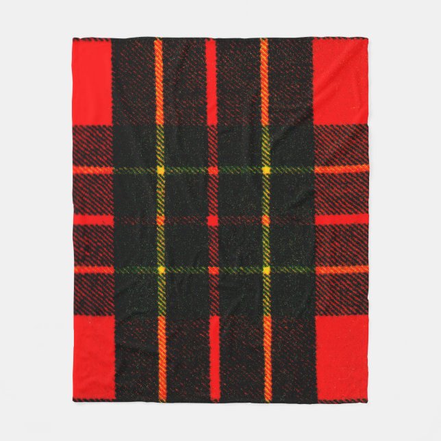 Tartan Colour Red jGibney The Museum Zazzle Fleece Blanket (Front)