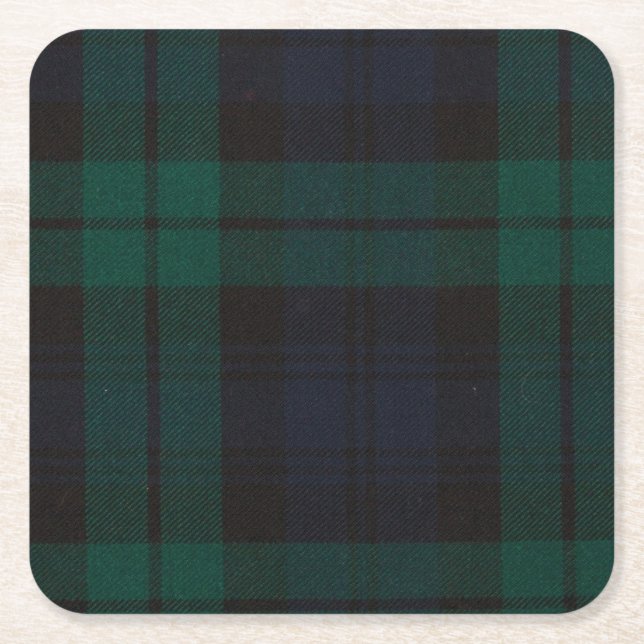 Tartan Custom Square Coasters (Front)