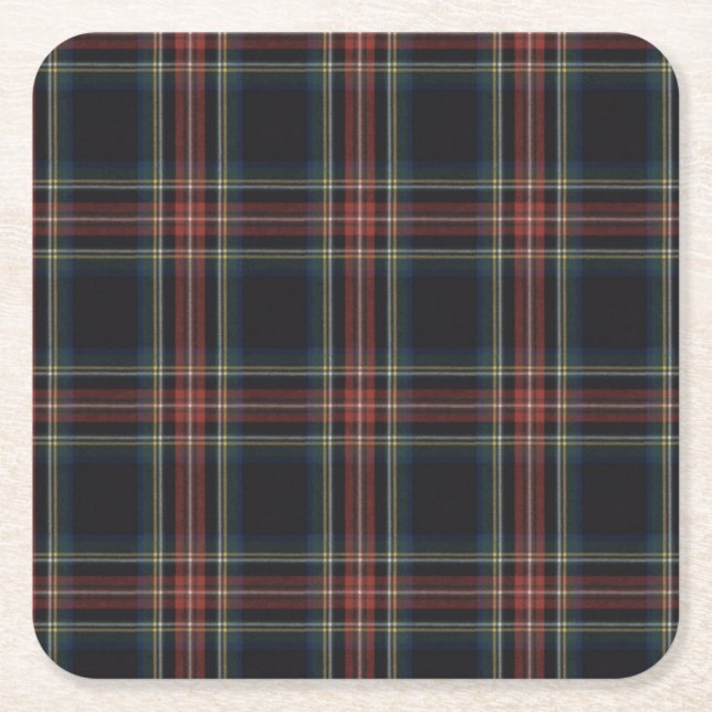Tartan Custom Square Coasters (Front)