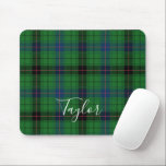 Tartan Davidson Plaid Blue Green Personalized Mouse Pad<br><div class="desc">Clan Davidson tartan green black checkered Mouse Pad for anyone who loves classic and elegant swag. Celebrate all things Scottish tradition with this cool Davidson tartan print Mouse Pad. TIP: Great to pair with our matching and complementary backpack, tote bag, or phone case, to create the perfect gift for your...</div>