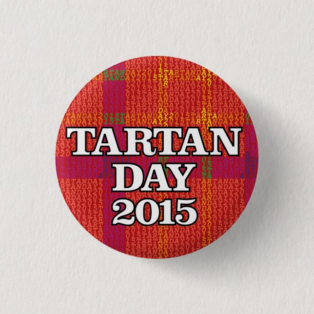 Tartan Day 2015 mini-button 3 Cm Round Badge (Front)