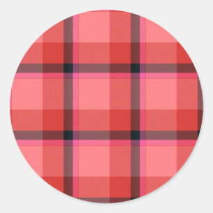 Tartan Design Classic Round Sticker