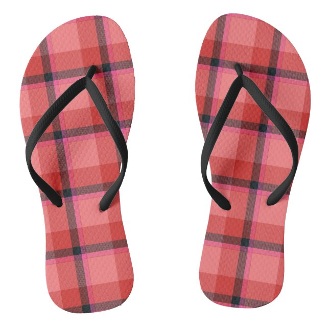 Tartan Design Thongs (Footbed)