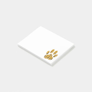 Tartan Dog Paw Print  Post-it Notes