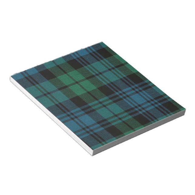 Tartan Fabric 5.5" x 6" Notepad - 40 pages (Angled)