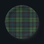 Tartan Fabric 7" Round Paper Plate<br><div class="desc">Tartan Fabric 7" Round Paper Plate</div>