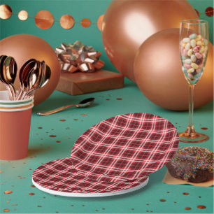 Tartan Fabric 7" Round Paper Plate