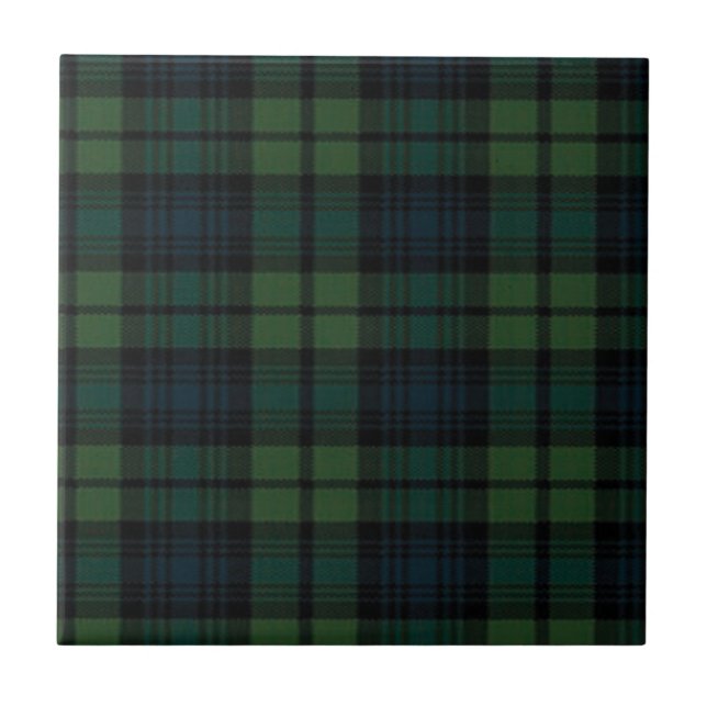 Tartan Fabric Ceramic Tile (Front)