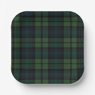 Tartan Fabric Paper Plate