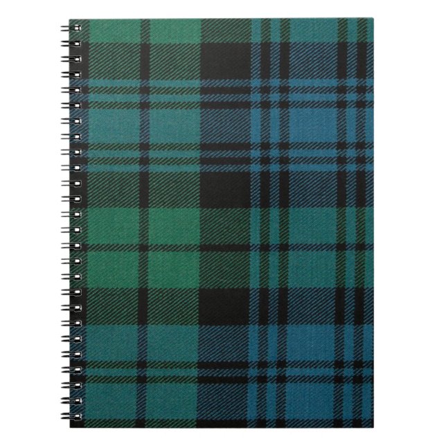 Tartan Fabric Spiral Photo Notebook (Front)