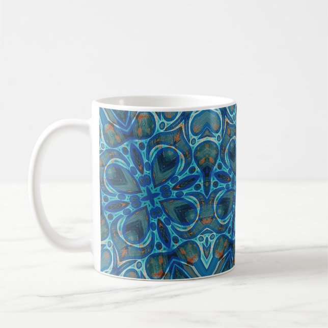 Tartan Flower Coffee Mug (Left)