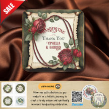 TARTAN HANDFASTING STICKERS FOR FAVORS ENVELOPES