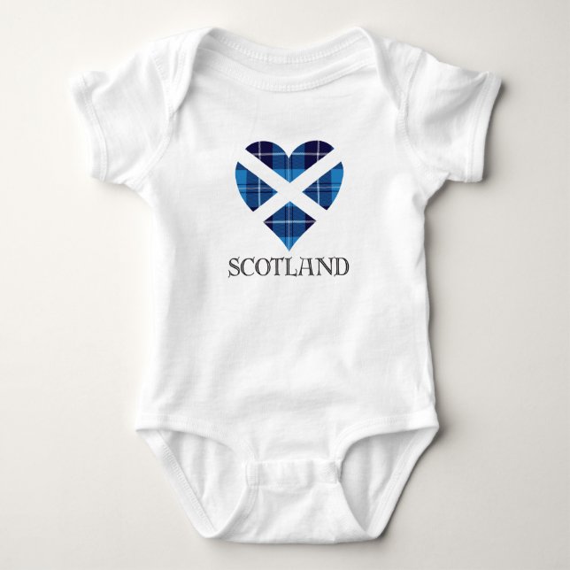 Tartan Heart - Scotland Baby Bodysuit (Front)