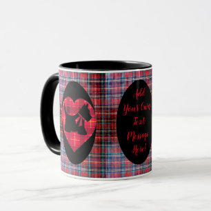 Tartan Heart Scotty Dog Mug