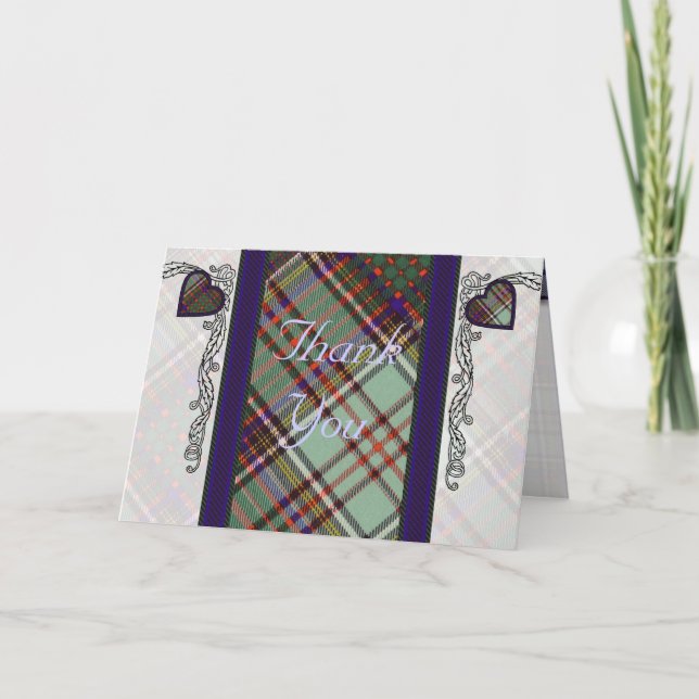 Tartan & hearts - Thank you - Anderson Card (Front)