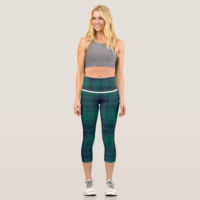 Tartan  High Waisted Capris (Front)