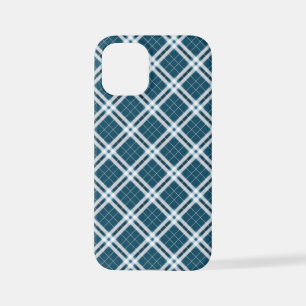 Tartan in Blue and white iPhone Case