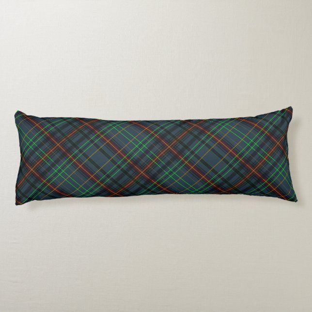 Tartan in blue, orange, green... body cushion (Back)