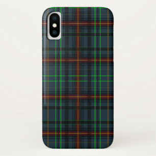 Tartan in blue, orange, green... iPhone x case