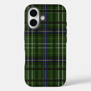 Tartan in green iPhone 16 case