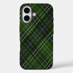 Tartan in green iPhone 16 case