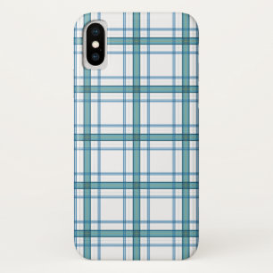 Tartan in turquoise... iPhone x case